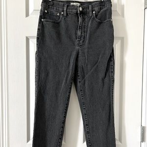 Faded Black Madewell Jeans (frayed edge)